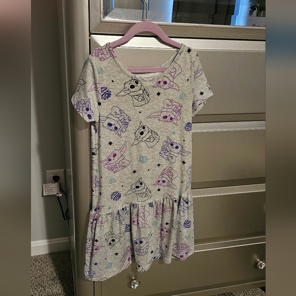 Girl knit dress Baby Yoda